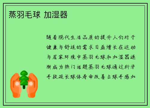 蒸羽毛球 加湿器